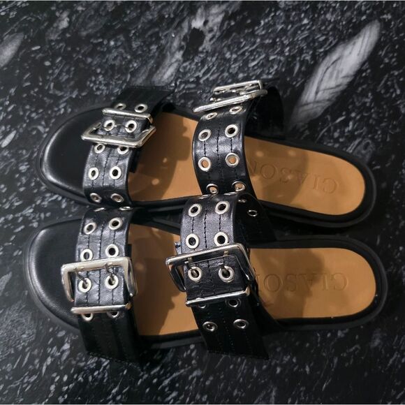 BRAND NEW BRAND NEW GIASONE BUCKLE TWO-STRAP SANDALS - Picture 7 of 15